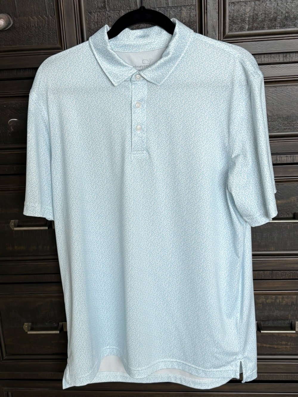 Vineyard Vines Men’s Pale Blue Performance Polo SZ M